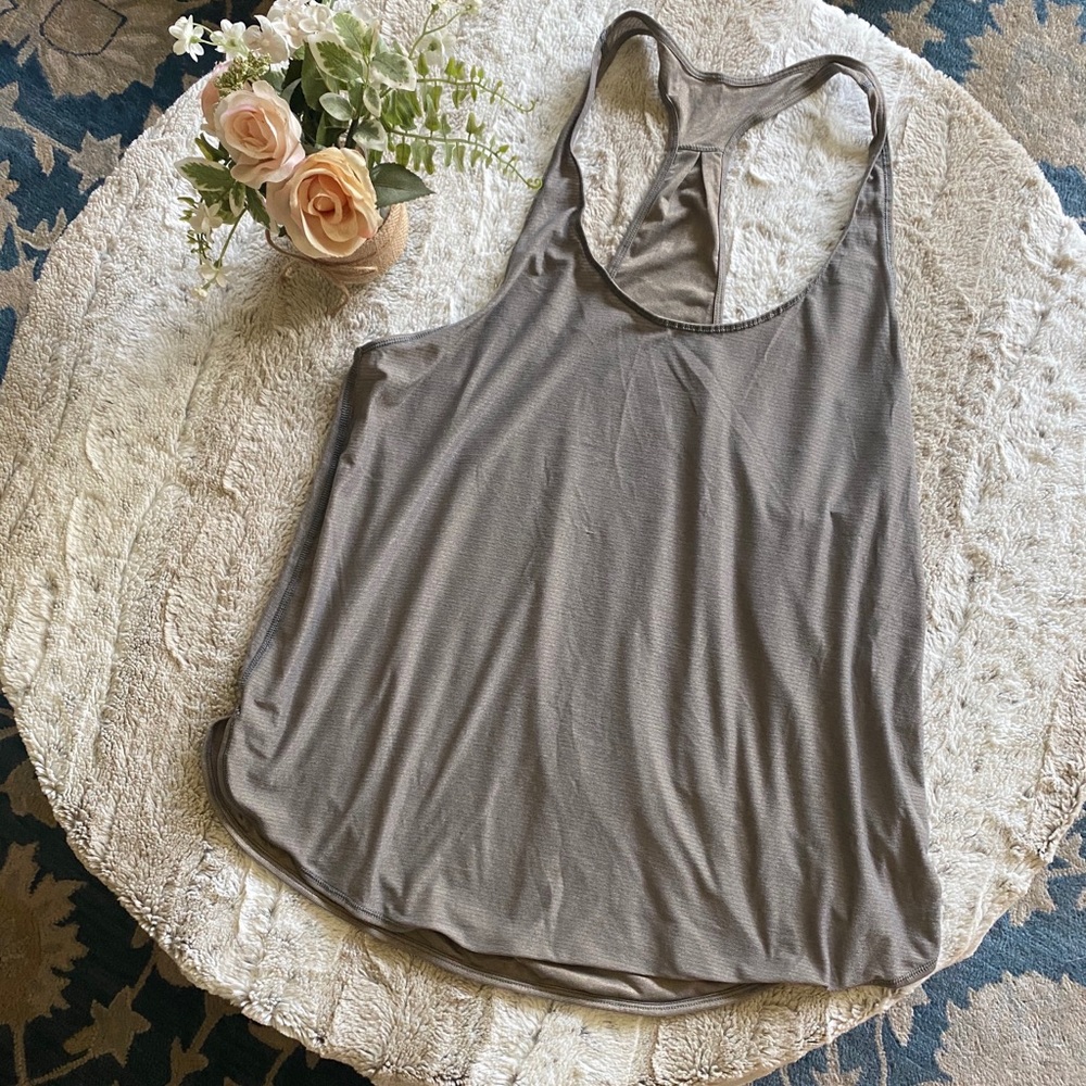 LULULEMON gold/sage workout tank top racer back 12